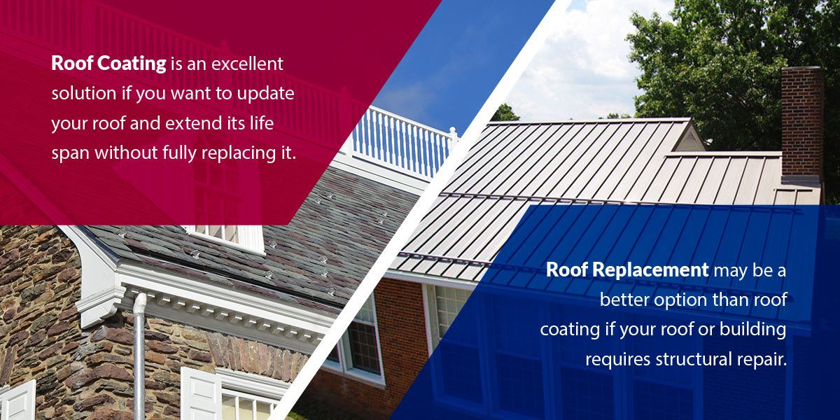 Roof coating vs roof replacement